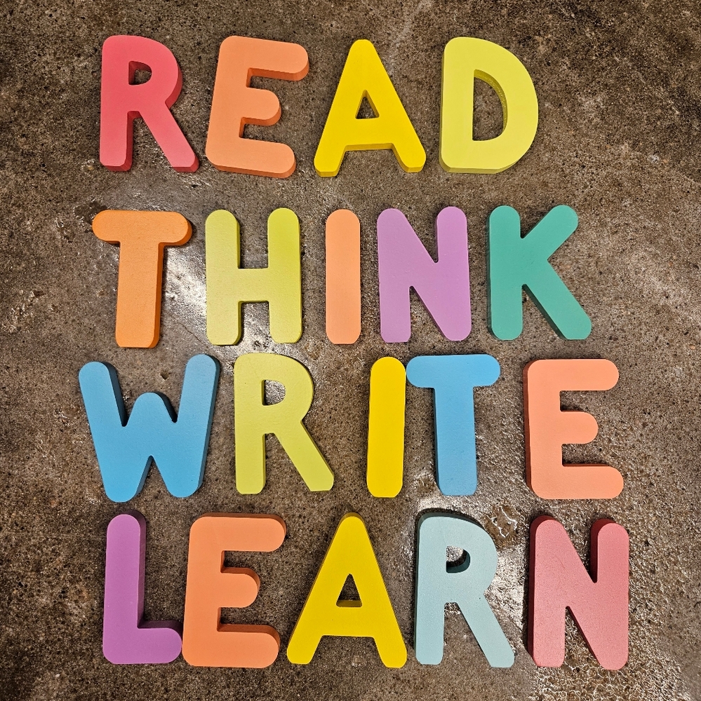 Wooden Decorative Letters Teacher Decorations Read Think Write Learn